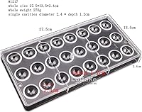 Vista 2 de 24 cavidades 0.9 in de diámetro forma de media bola policarbonato PC chocolate molde estrellado heven dulces haciendo moldes DIY suministros