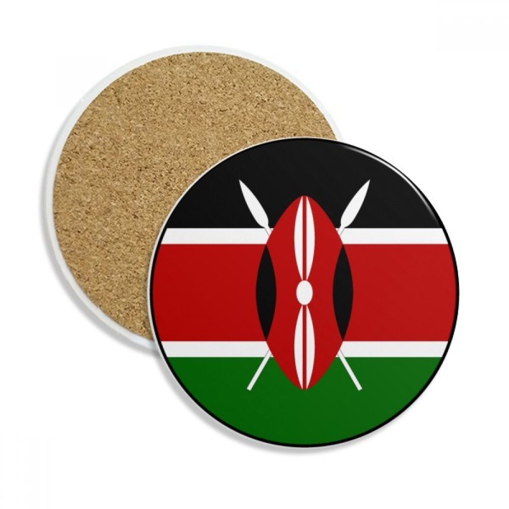 Traces de verre eau coaster en céramique Kenya Coupe d'Afrique absorbant