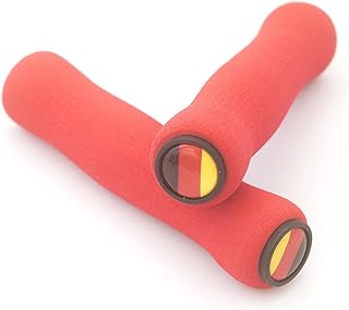 Foam M/H/S Grips + Handlebar Plugs German Flag for BROMPTON Red