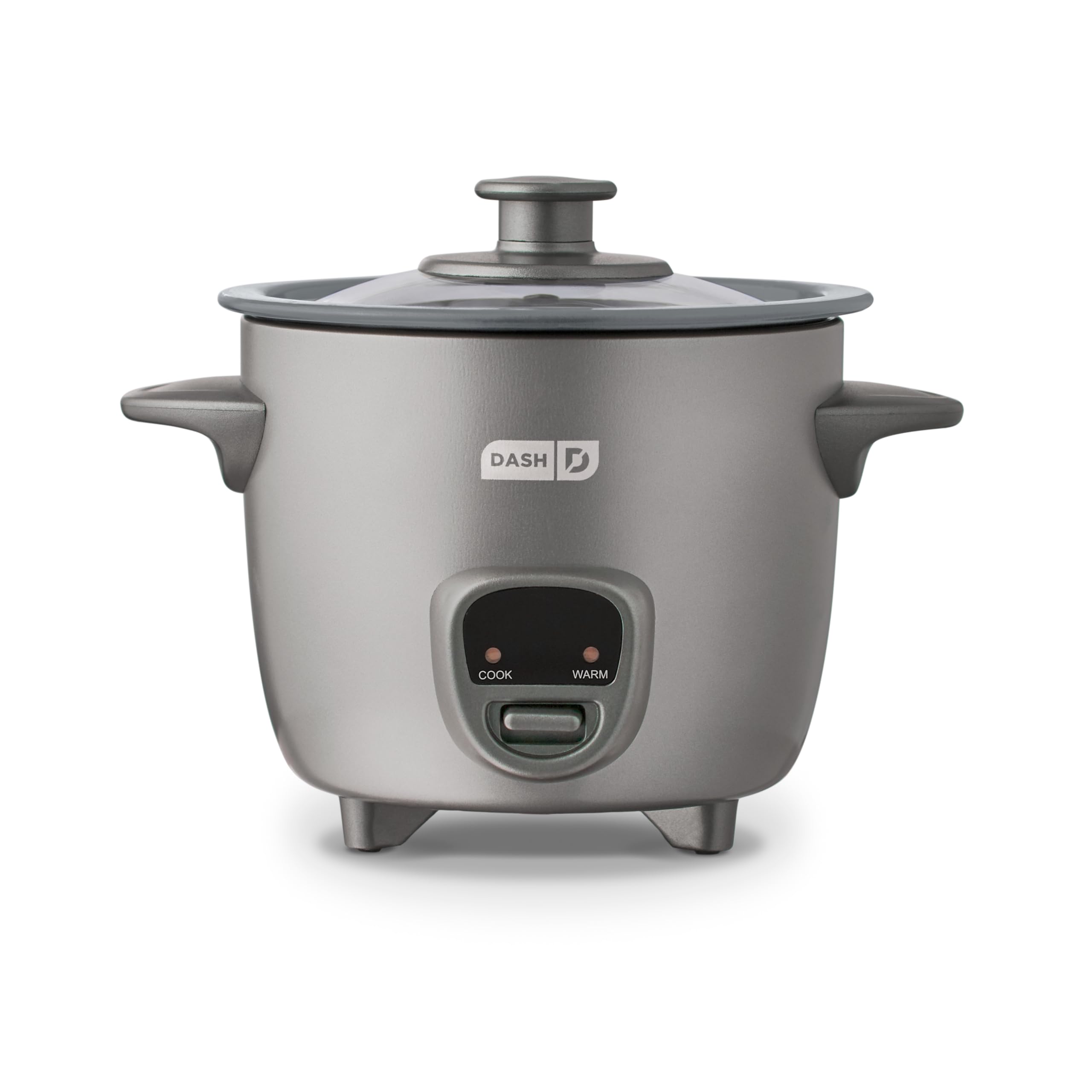 DASH Mini Rice Cooker Steamer with Removable Nonstick Pot, Keep Warm Function & Recipe Guide, .5 Quart, for Soups, Stews, Grains & Oatmeal - Graphite