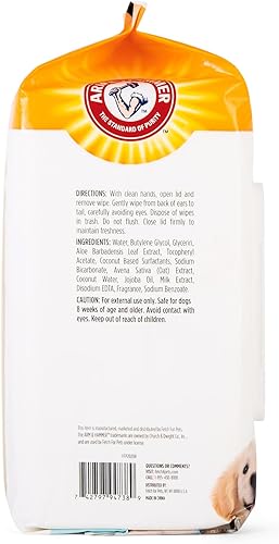 Miniatura 3 de Arm & Hammer Toallitas de baño suaves para cachorros, agua de coco  Toallitas de limpieza multiusos para cachorros eliminan el olor y refrescan la