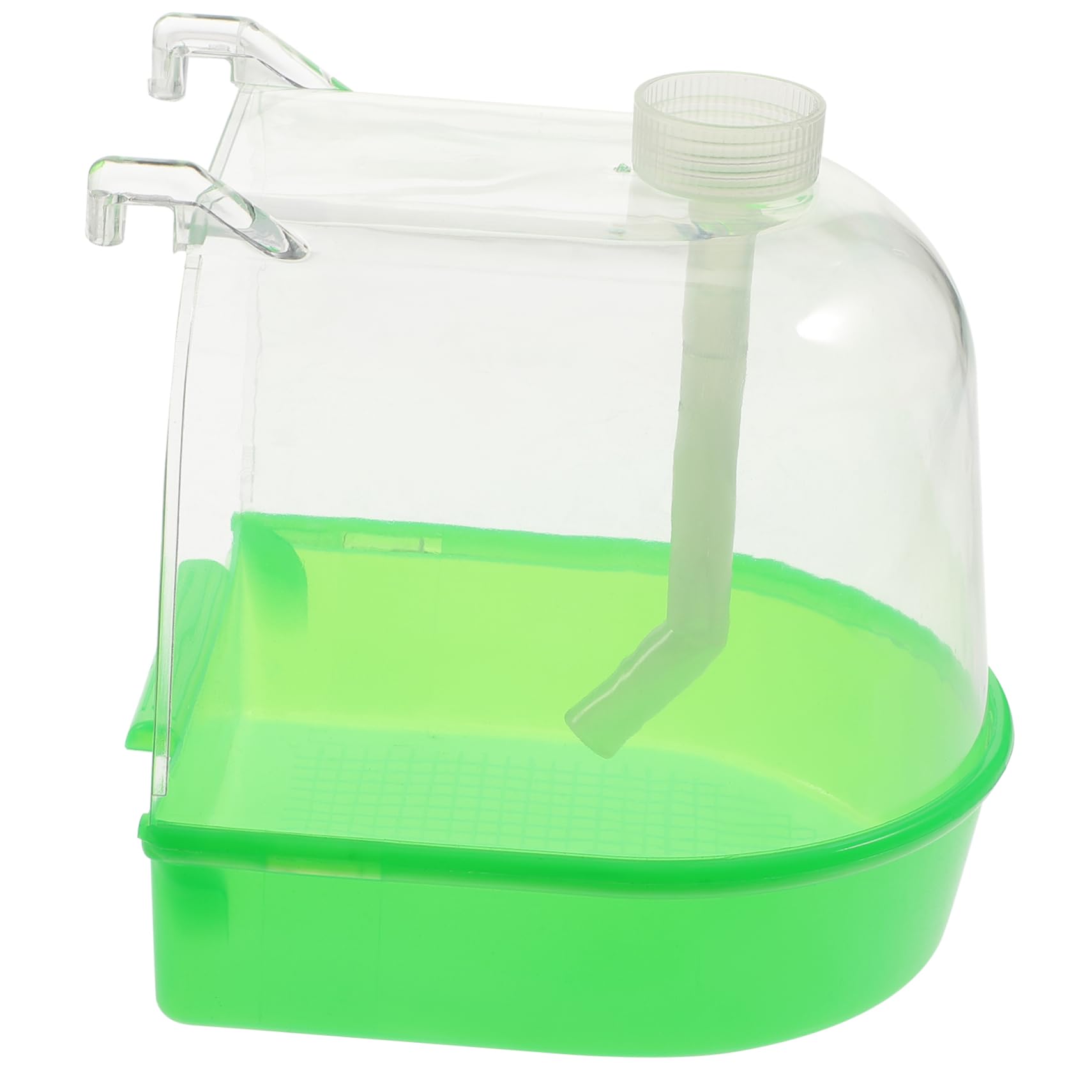 SUPVOX Multifunctional Bird Bath Cage with Hole Covered Bath Feeder for Small Birds Like Canaries Budgies and Parrots for Bathing and Drinking Water