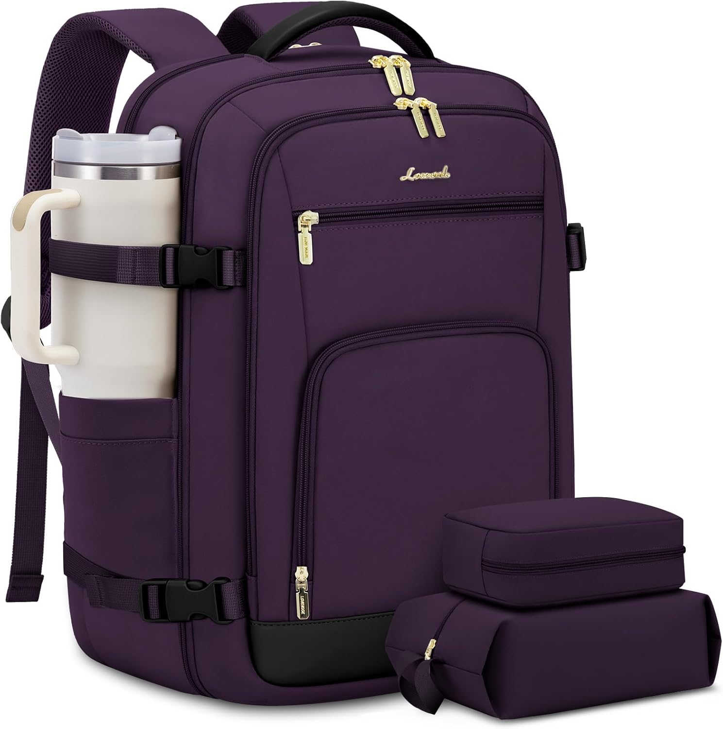 LOVEVOOK Carry On Travel Backpack For Women Flight Approved, 40L Large Personal Item Backpack Travel Bag for Airplanes, Business 17 Inch Laptop Backpack, Weekender Overnight Daypack, With 2 Cubes LOVEVOOK Carry On Travel Backpack For Women Flight Approved, 40L Large Personal Item Backpack Travel Bag for Airplanes, Business 17 Inch Laptop Backpack, Weekender Overnight Daypack, With 2 Cubes