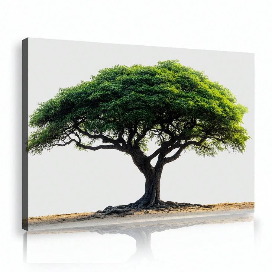 Tableau Arbre de Vie vert, impression sur toile nature, affiche œuvre d'art murale 50x70