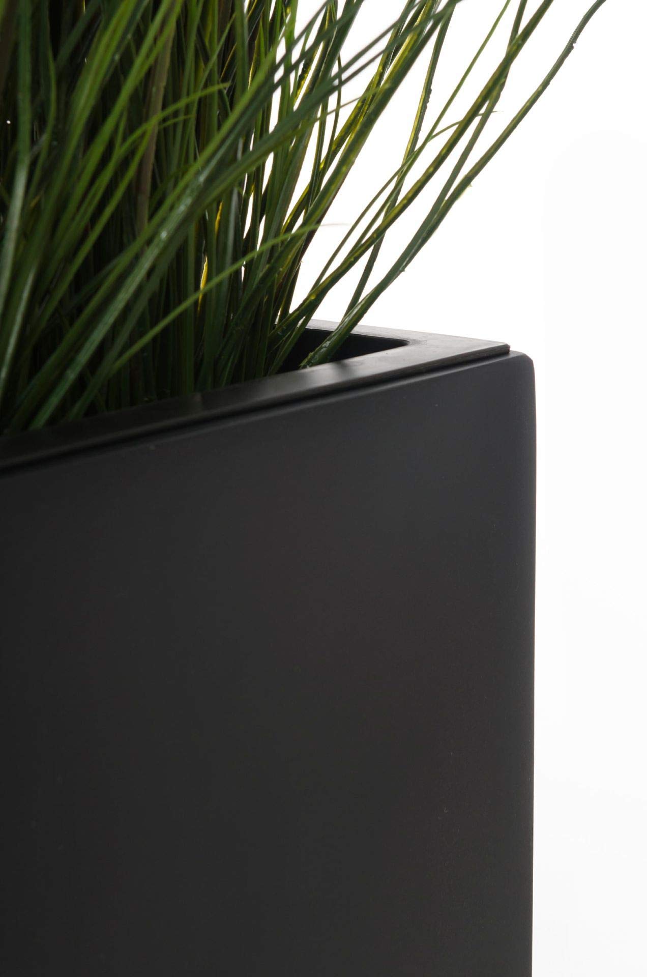 VIVANNO Jardinière Cache-Pot Colonne Fibre de Verre Anthracite 60x30x30