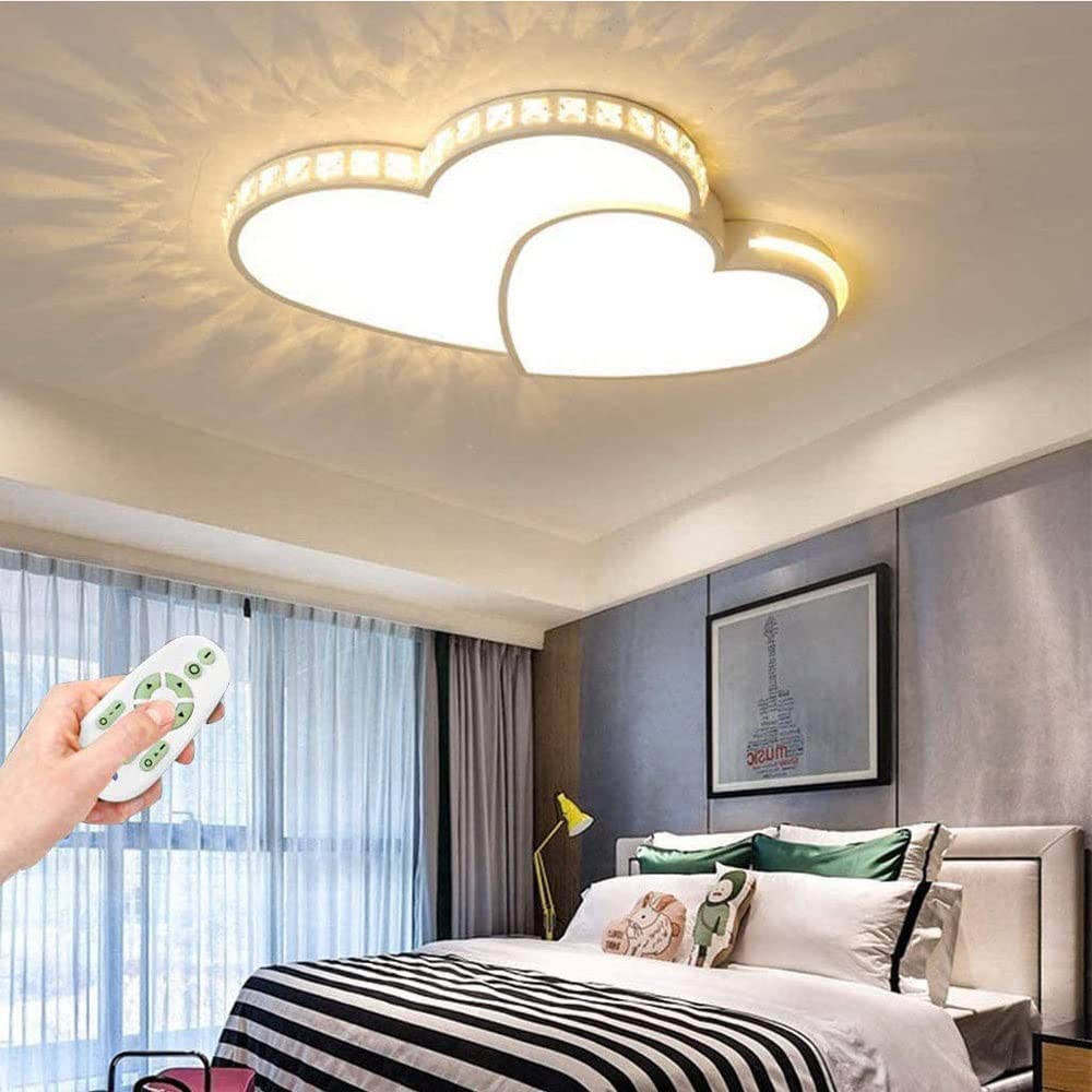 Plafond moderne LED en cristal d'amour pour salon chic - 8