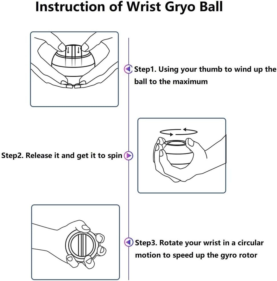 Self-Starting Wrist Gyro Ball, Gyroscopic Ball, Training Arm Muscles, for Home Gym Stress Reduction Exercises (Color : Style 2) (Style 2)