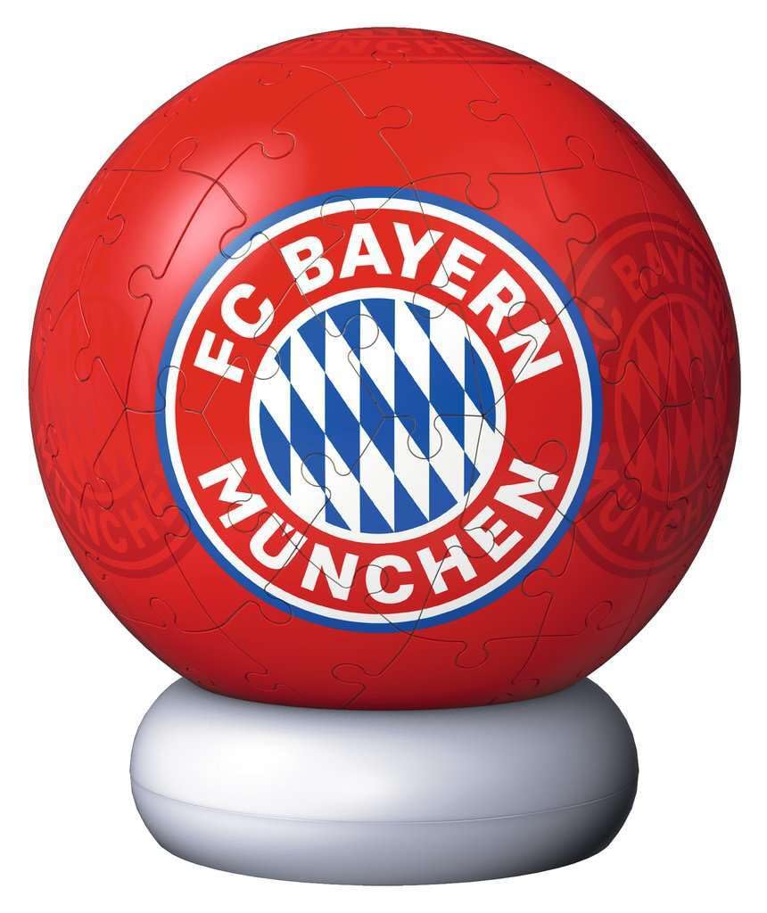 Ravensburger 3D Puzzle Nachtlicht FC Bayern München - Puzzle-Ball mit LED Nachtlicht als Nachttischlampe für Kinder ab 6 Jahren