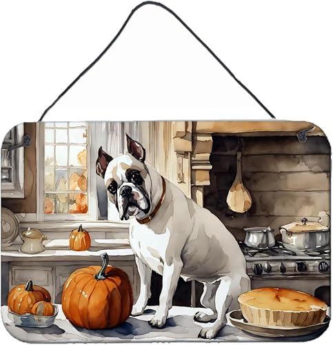 Miniatura 4 de Caroline's Treasures DAC1818DS812 Silky Terrier - Placa de aluminio para colgar en la pared o en la puerta, diseño de calabazas de cocina y baño, 8