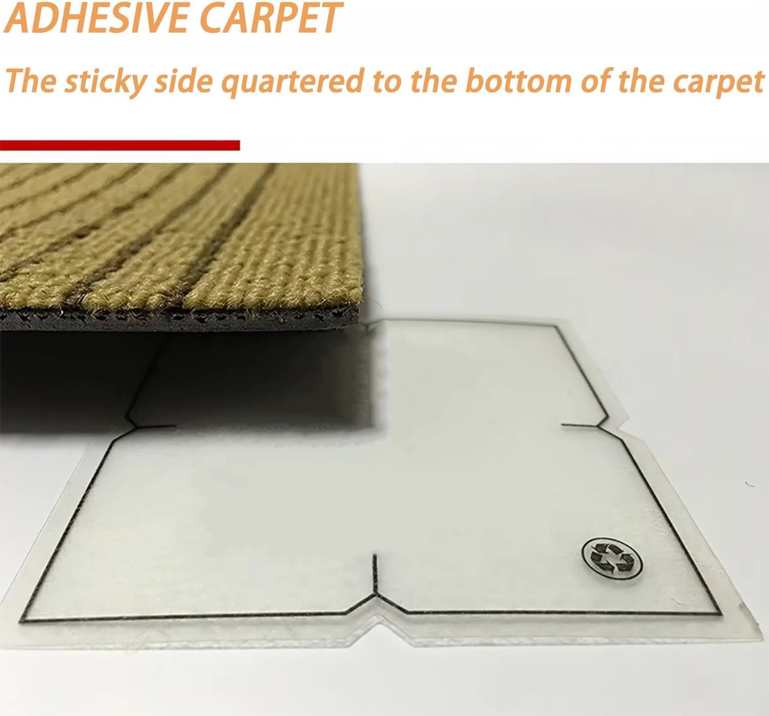 Carpet Tile Tape, Floating Adhesive Installation Tabs 30Pack | Carpet Tile Adhesive Connectors, Carpet Square Tape for Hard Floors