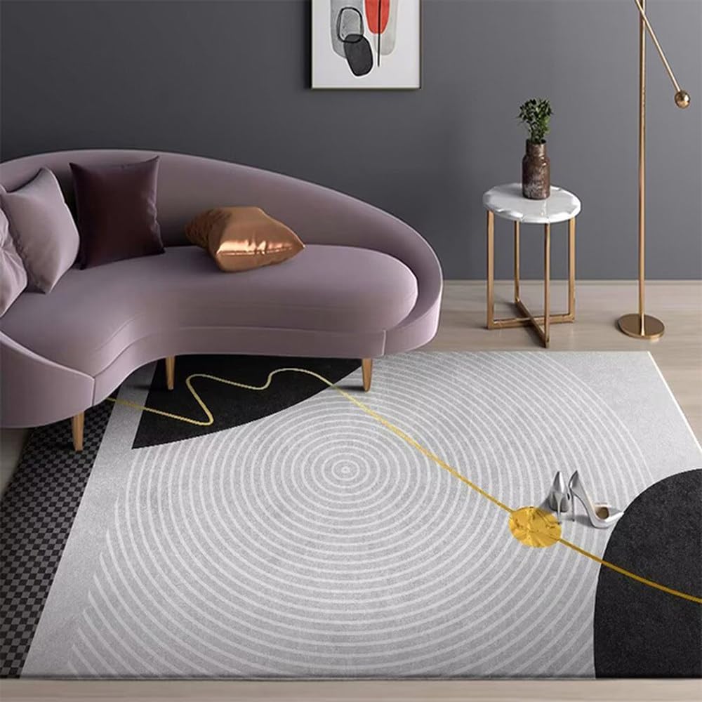 Tapis de luxe anti-froid en flanelle douce pour le sol de la chambre a coucher
