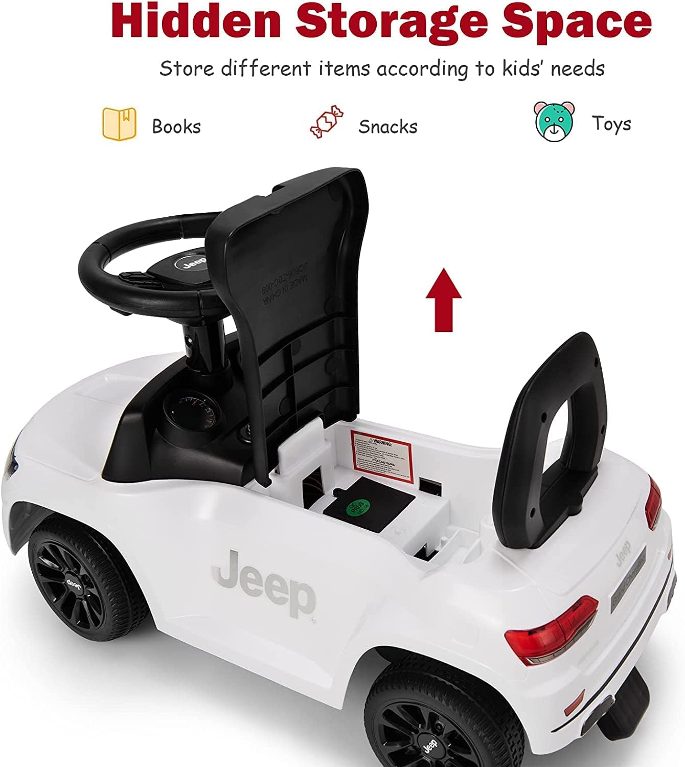 Blасk Frіdау Clеаrаnсе GLACER Kids Push and Ride Racer, Toddler Ride on Car w/ Under Seat Storage, Horn & Music, Foot-to-Floor Sliding Car Pushing Cart Toy for Boys Girls (White)