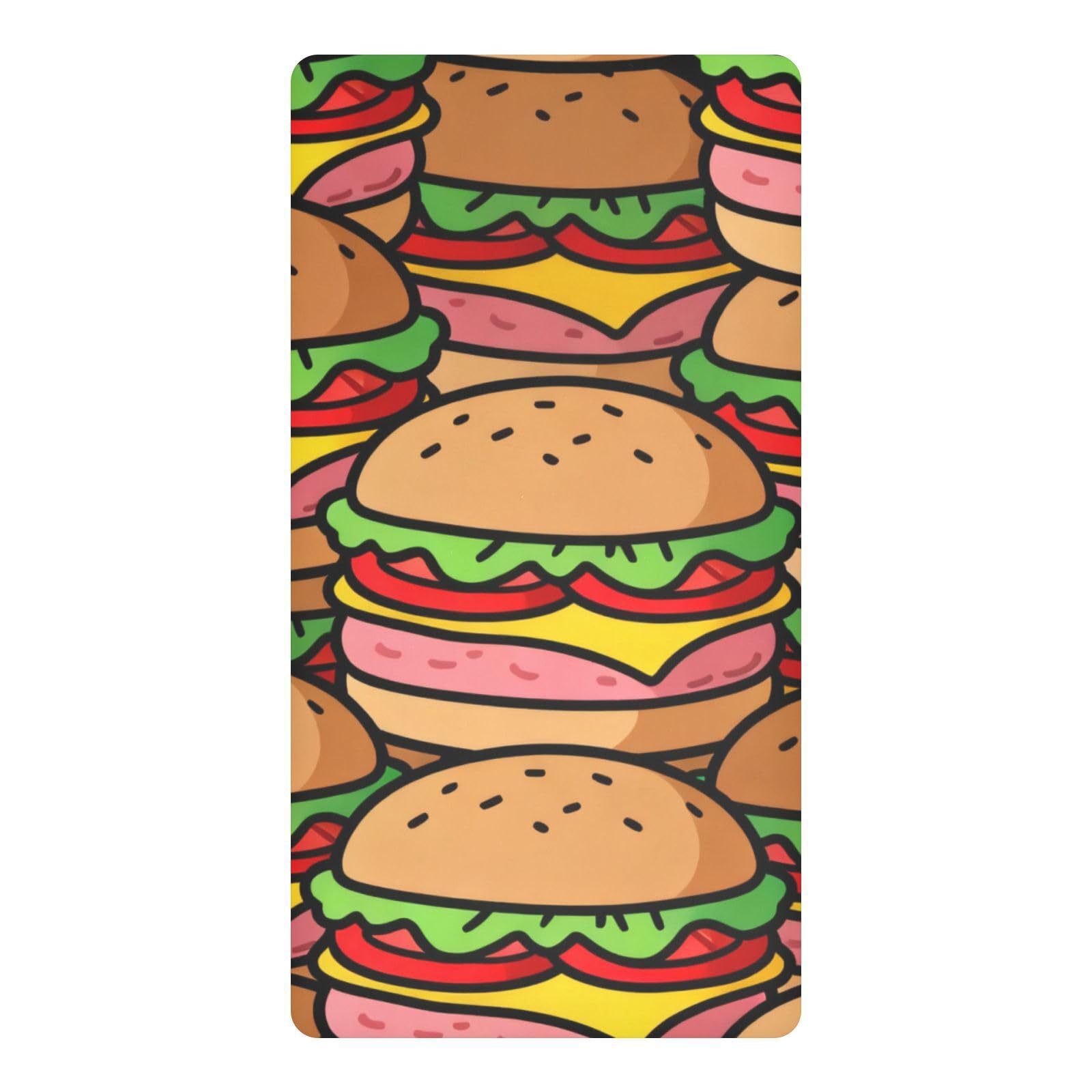 Drap de berceau imperméable 132 x 71 cm hamburger drap-housse bébé