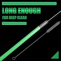 Vista 6 de 6 popotes de repuesto para Owala FreeSip de 24 oz 32 oz, popotes de plástico reutilizables con cepillo de limpieza para botella de agua aislada