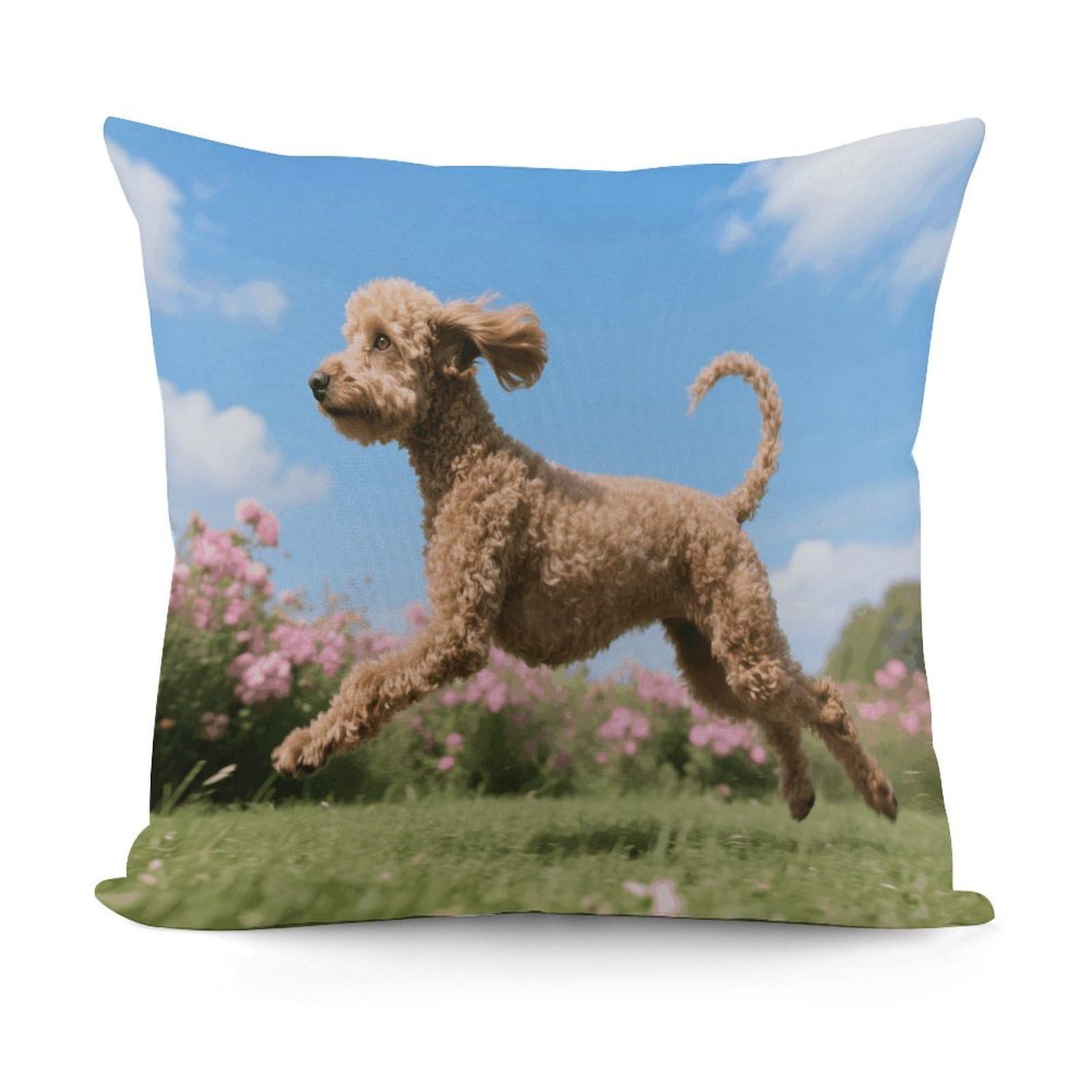 VstaDank Poodles Dog Throw Pillow Covers Fade-Resistant Removable Pillowcase Square Cushion Case Cozy Pillow Case Breathable Pillow Protector Soft Pillow Shams 18"x18"