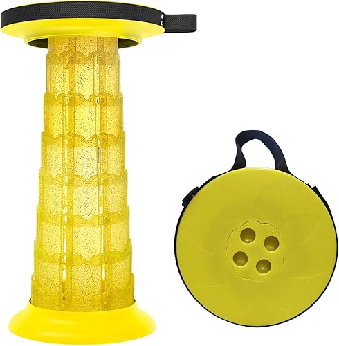 davidamy's gift Taburete plegable mejorado portátil, telescópico plegable de 6 generación, taburete retráctil con capacidad de carga de 440 libras