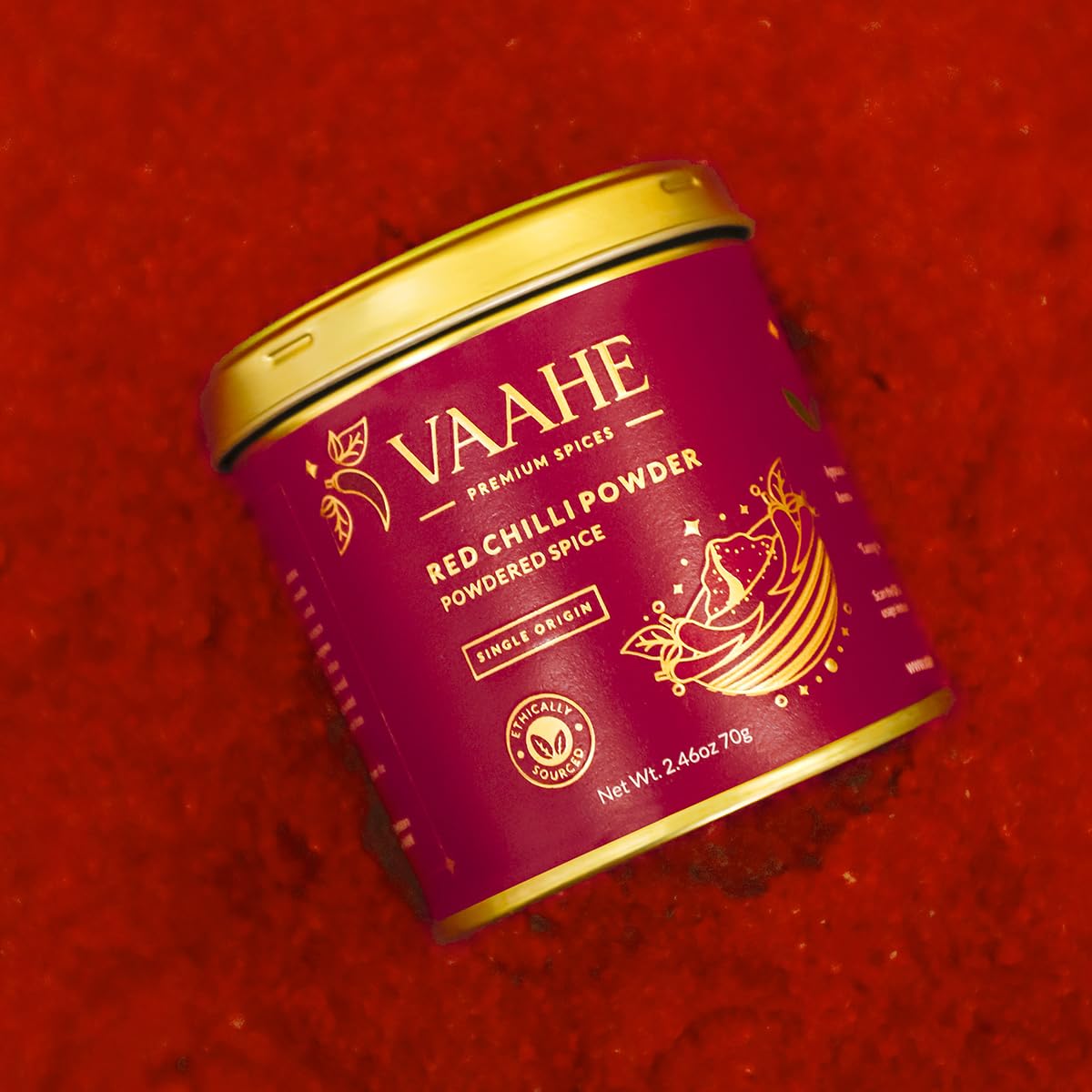 VAAHE Premium Red Chilli Powder (Mirchi) | Single Origin | Freshly Ground and Packed | 100% Pure and Natural | Premium Tin Box (70 gm) (B0D9P82BSZ) Amazon Price History, Amazon Price Tracker