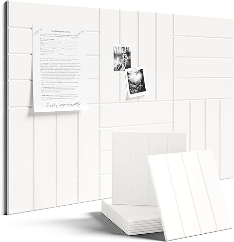 Miniatura 71 de FLUXYNARA - Tablero de anuncios de fieltro 48 x 36 pulgadas, alternativa al corcho, paquete de 12, 70 lengüetas adhesivas, panel de pared grueso