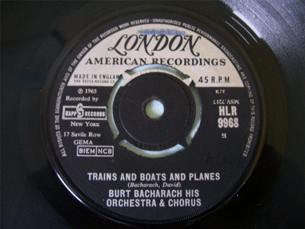 BURT BACHARACH Trains & Boats & Planes UK 7" 45 CDs & Vinyl