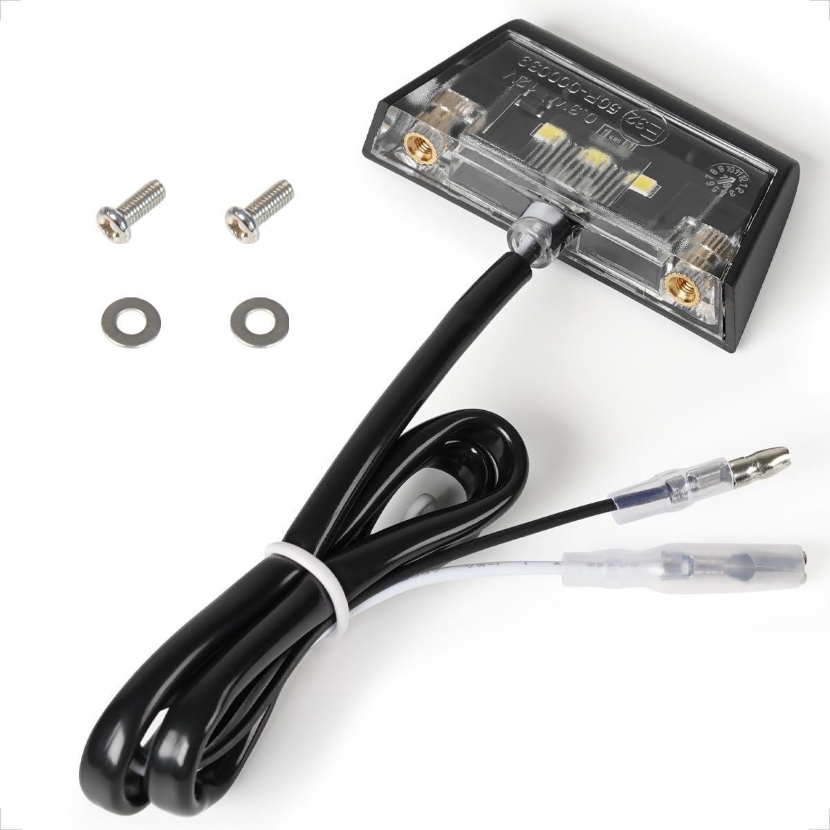 2 Pièces Universel Moto Plaque D'Immatriculation Lumière 12V