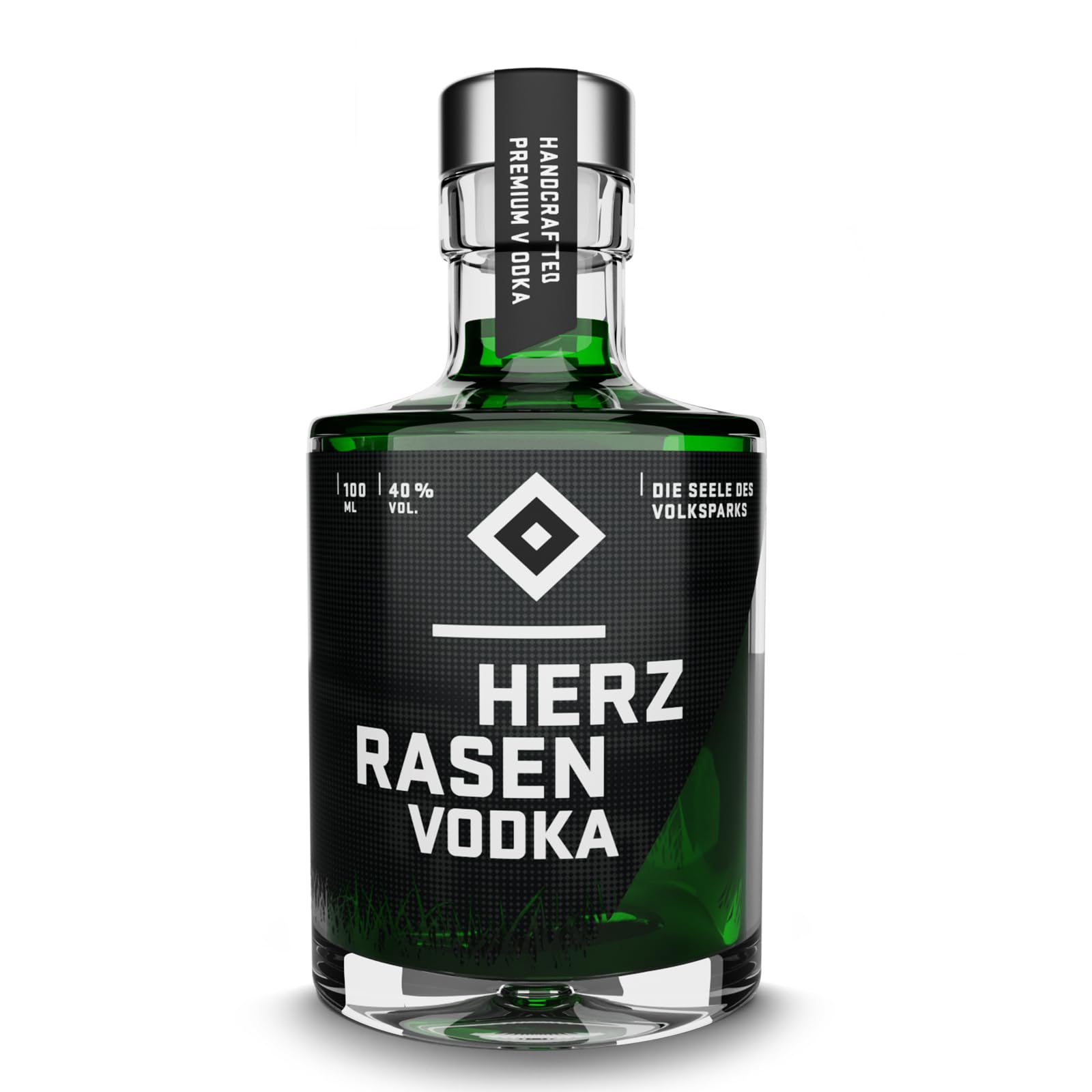 HERZRASEN 0,1L Vodka HSV Edition mild & vollmundig - 40% Vol. Hochwertige Spirituose für HSV & Hamburg Fans - Edler deutscher Vodka