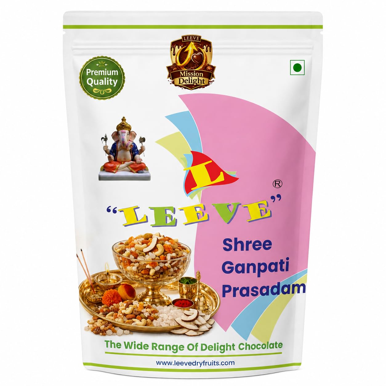 Leeve Panchkhadya Cutting Mix Dry Fruits for Ganpati Prasadam, 200 g | Crystal sugar, cutting mix dry fruits and coconut slices for Ganpati puja, naivedya, festive offering and sharing.-image-3