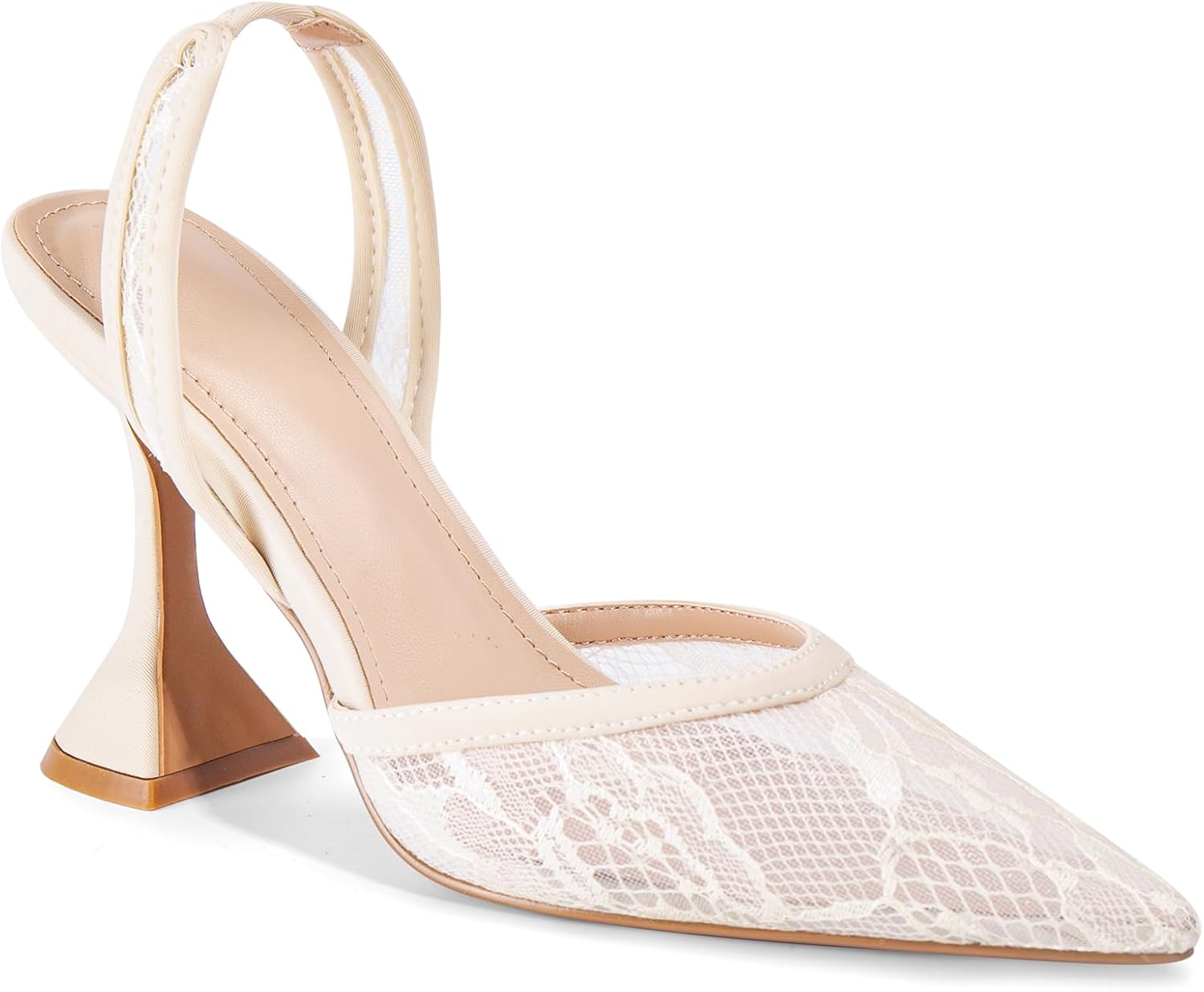 Slingback Mesh Mule Heels for Women with 3.75 Inches Heel - Image 3