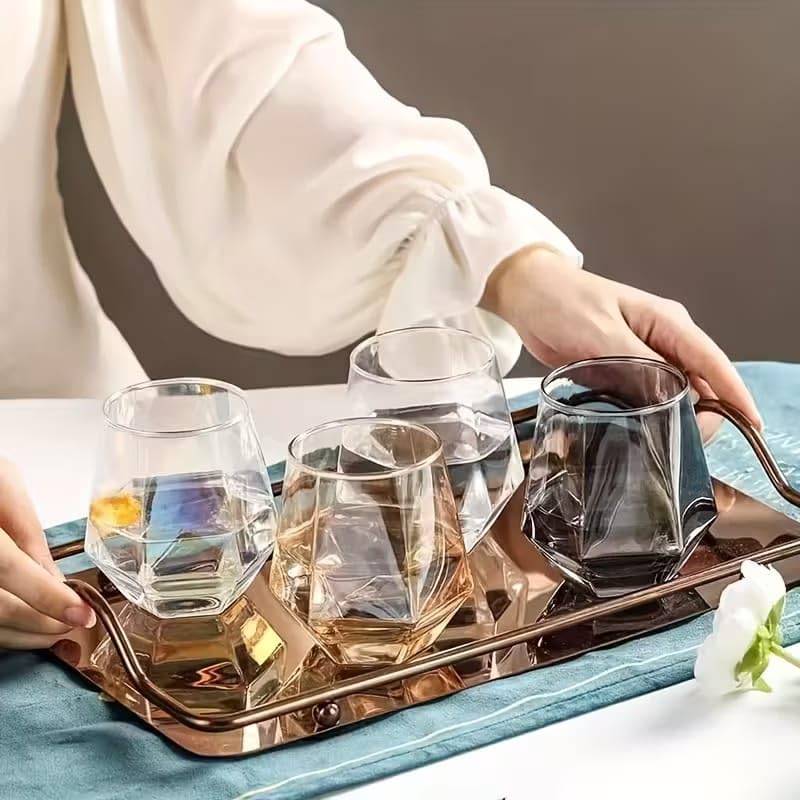 Image of PrimeWorld Water & Juice Glass Set - 6 Pcs | 300 ml Premium Clear Drinking Glasses | Elegant Glassware for Water, Juice, Soft Drinks, Cocktails & Daily Use | Durable & Stylish Transparent Tumbler Set