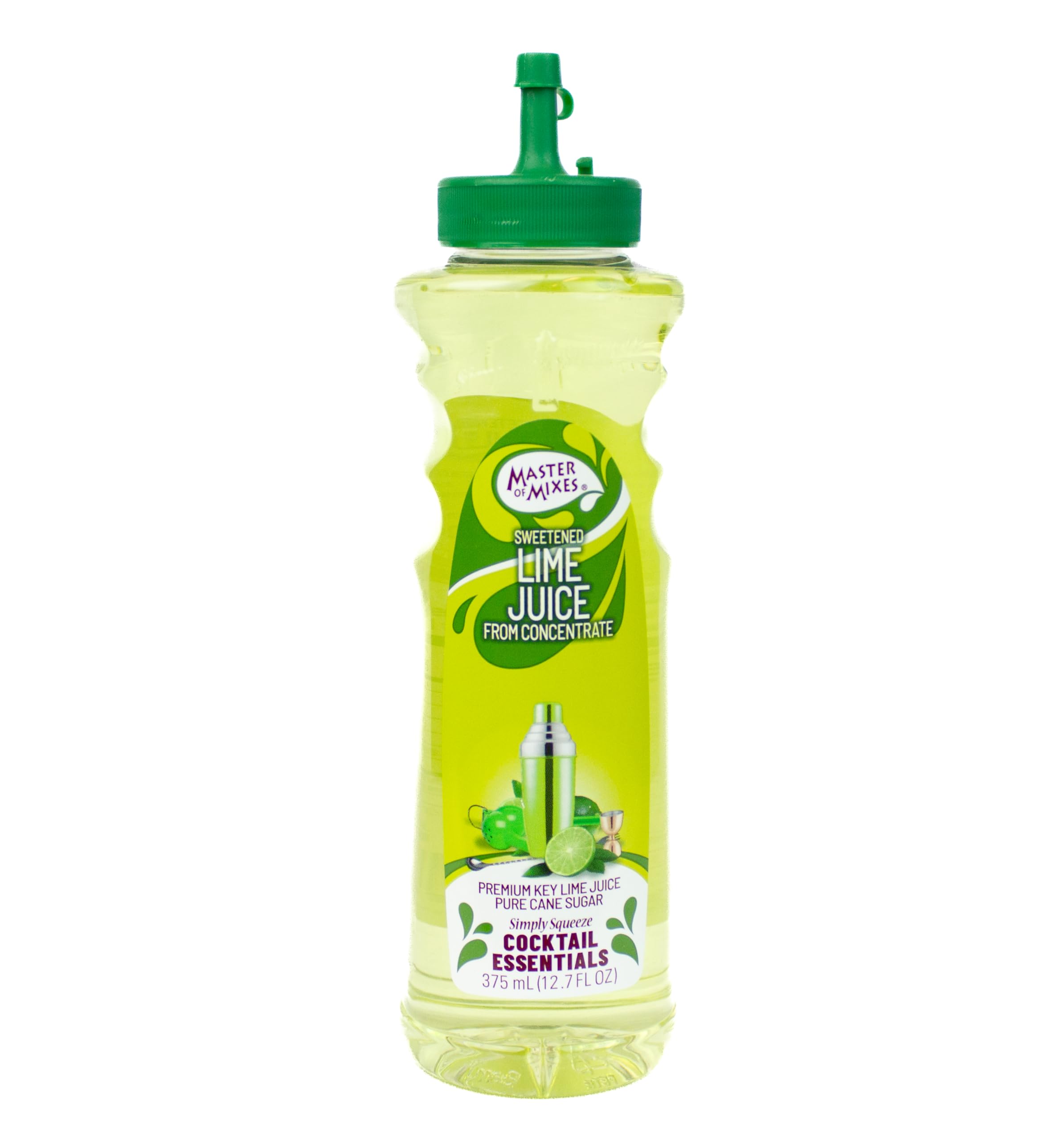 Master of Mixes Cocktail Essentials Sweetened Lime Juice, 375 ML Bottle (12.7 Fl Oz)