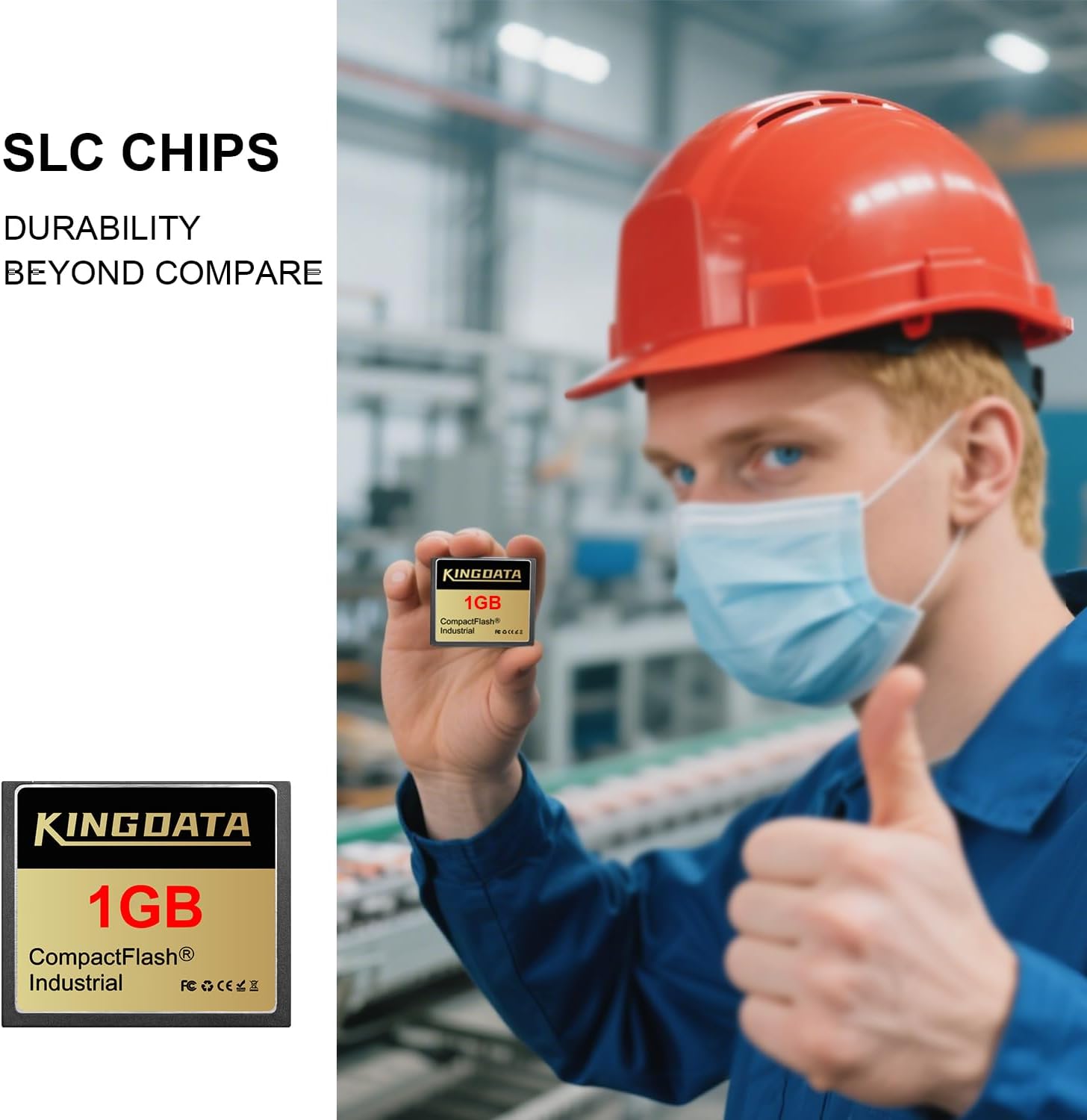 Industrial Compact Flash Memory Card 2pack 1GB FAT16 Type I for Industrial Equipment Vintage Digital Cameras