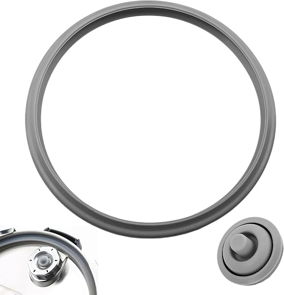 2 Pack Anillo de Sellado para olla a Presión WMF Perfec, Incluye Anillo de Goma de 22 cm y Junta de Señal de Cocción, Compatible con 2,5 l, 3 l, 4,5 l, 6,5 l, 8,5 l, Recambio Duradero y Económico - 1