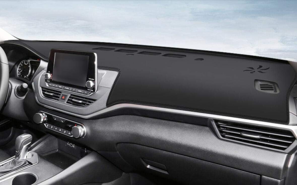 Black Leather Car Dash Mat Dashboard Cover Dash mat Interior Pad Compatible for Nissan Altima 2019-2020-2021-2022