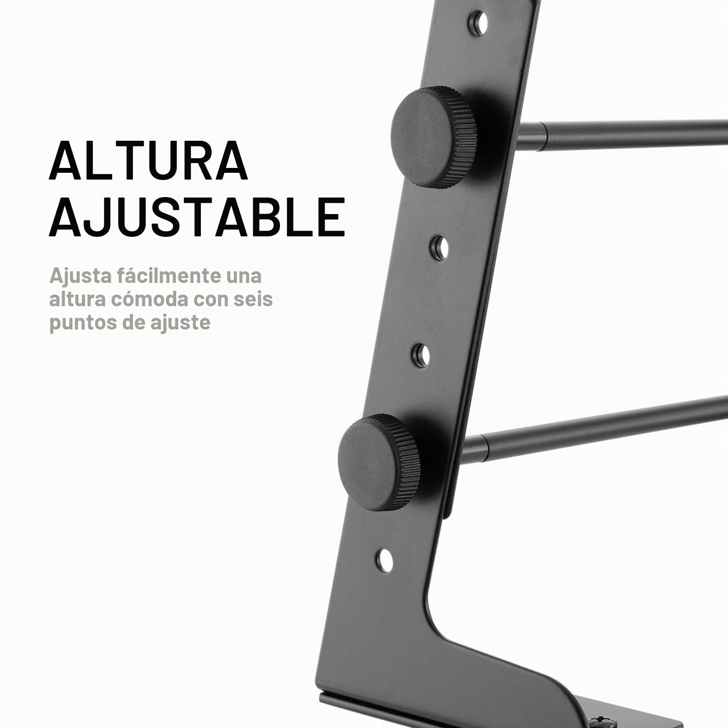 Tiger LEC14-BK - Soporte para portátil de dj, Negro