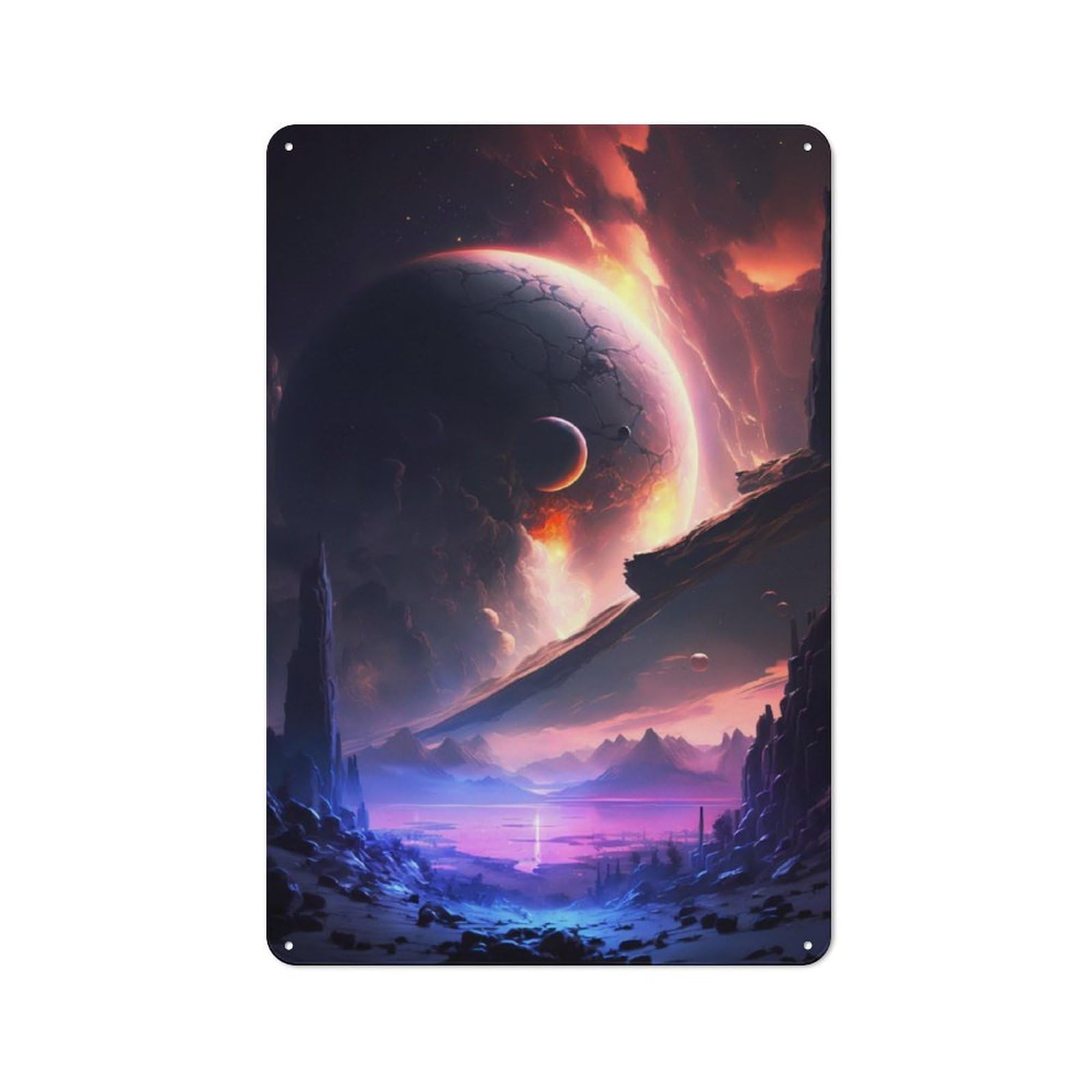 Junmoney Galactic Infinity Vintage Metal Plaque 30X20cm For Man Cave Or Games Room, For An Autumn Update To Man Cave And Games Room