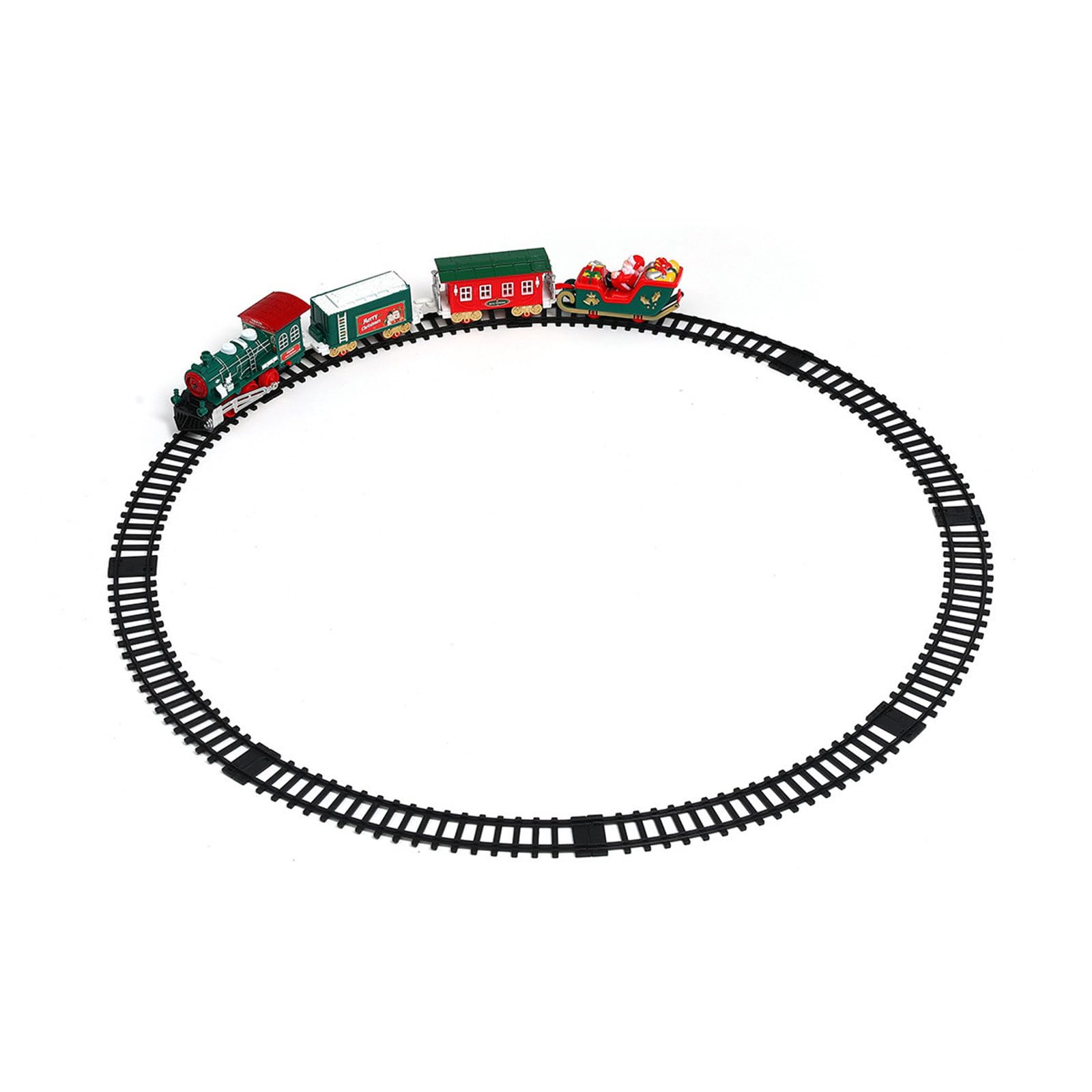 Decoración de tren navideño con música