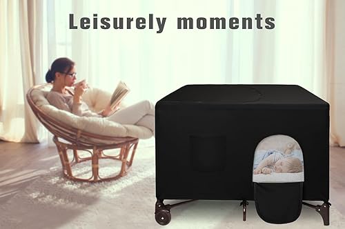 Miniatura 3 de Dofilachy Funda opaca para Pack N Play, cubierta opaca para cuna, cubierta de toldo, tienda de campaña transpirable para cuna de viaje, tienda de