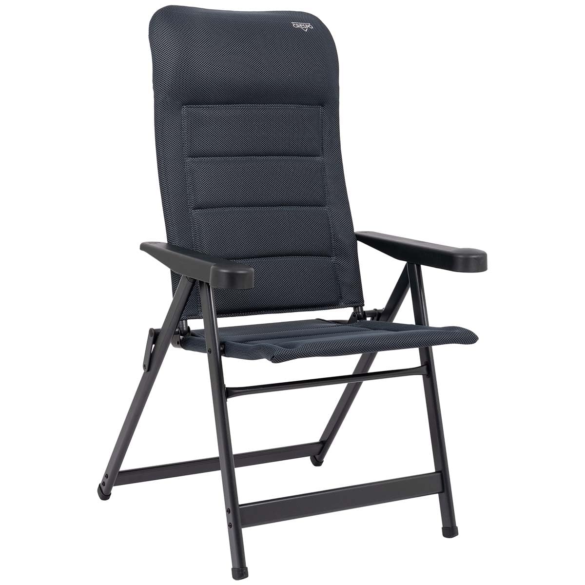 CRESPO Silla de camping - AP/235-ADS - Air-Deluxe Compact - grigio (86) per campeggiatori e outdoor, per comfort e praticità all’aperto