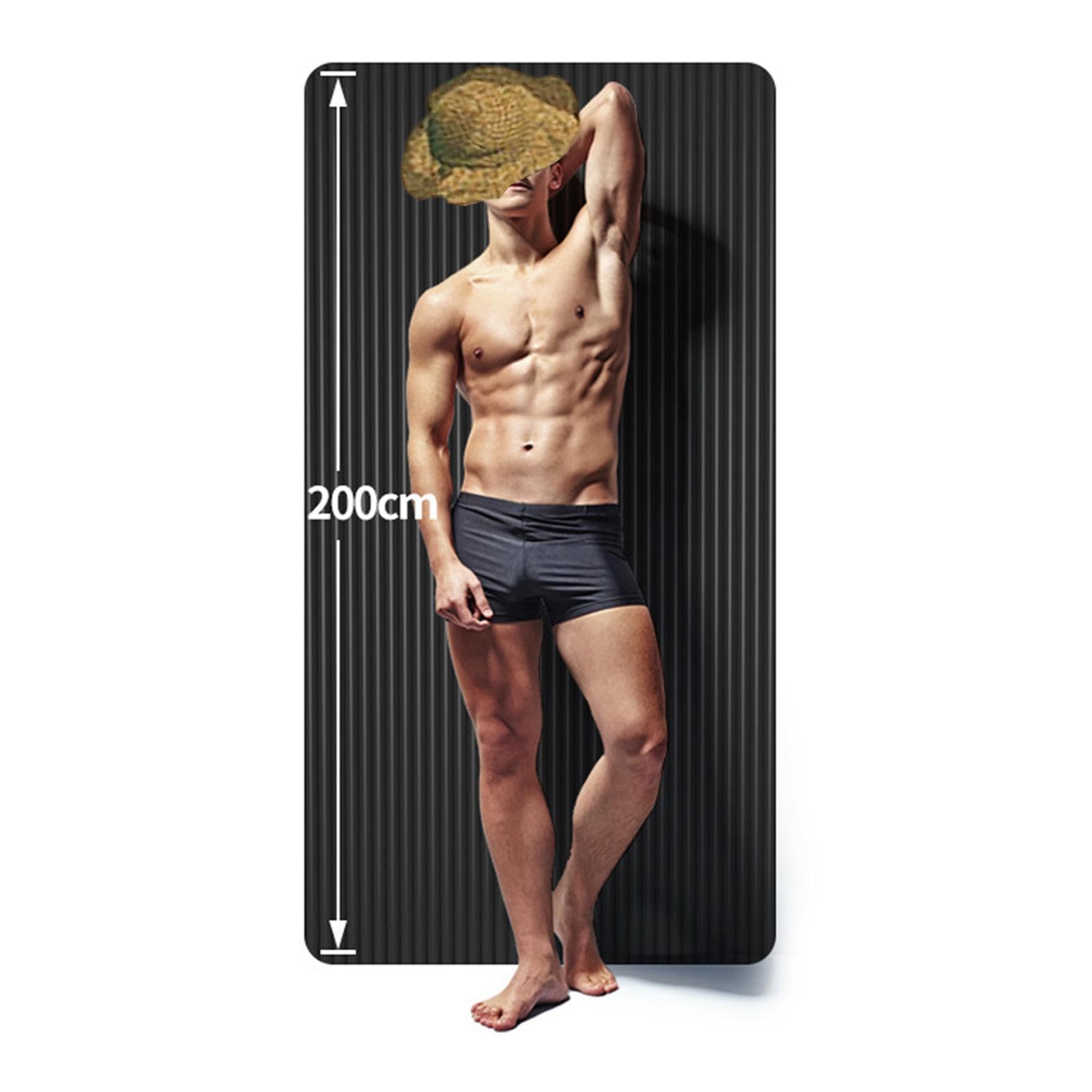 Große Gymnastikmatte für Männer Und Frauen, mit Aufbewahrungstasche Und Tragegurt, Ideal für Pilates Übungen Und Fitness Dehnübungen.