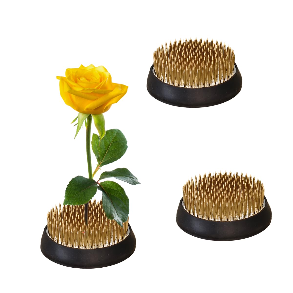 3PC 2Inch Flower Frog Holder,Round Flower Arrangement Kenzan Japanese Pin Frogs for Flowers Fixation and Decoration,Valentine's Day GiftHDRELEODY