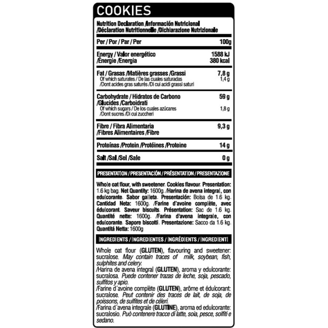 Life Pro Fit Food Instant Oats Premium 1.6kg | Carbohidratos de liberación lenta | Harina integral de avena (COOKIES) - 2