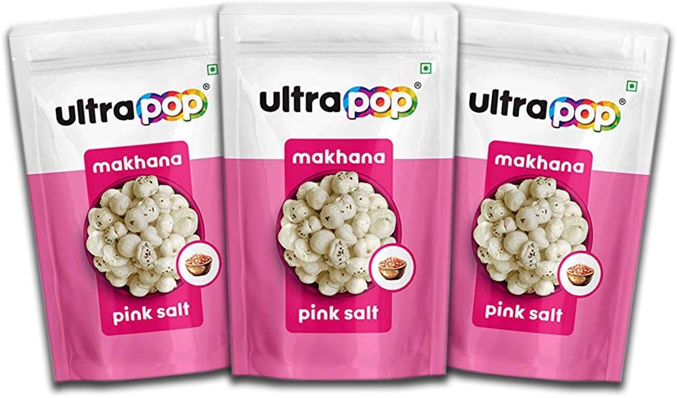 UltraPop Roasted Healthy Makhana | Pink Salt Flavour Makhana | Ready to Eat Snacks | Protein Rich Snack | White Fox Nuts Flavoured (Pink Salt, Pack of 3) (B0CNXT1888) Amazon Price History, Amazon Price Tracker