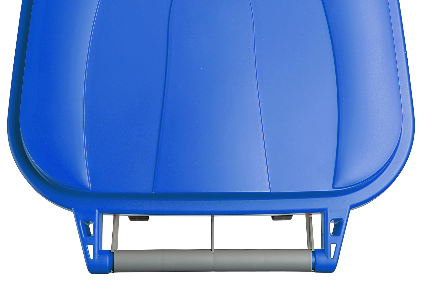 SSS Poubelle de tri sélectif 100 l, Couvercle Bleu brossage et Ordre, chromé, Unique