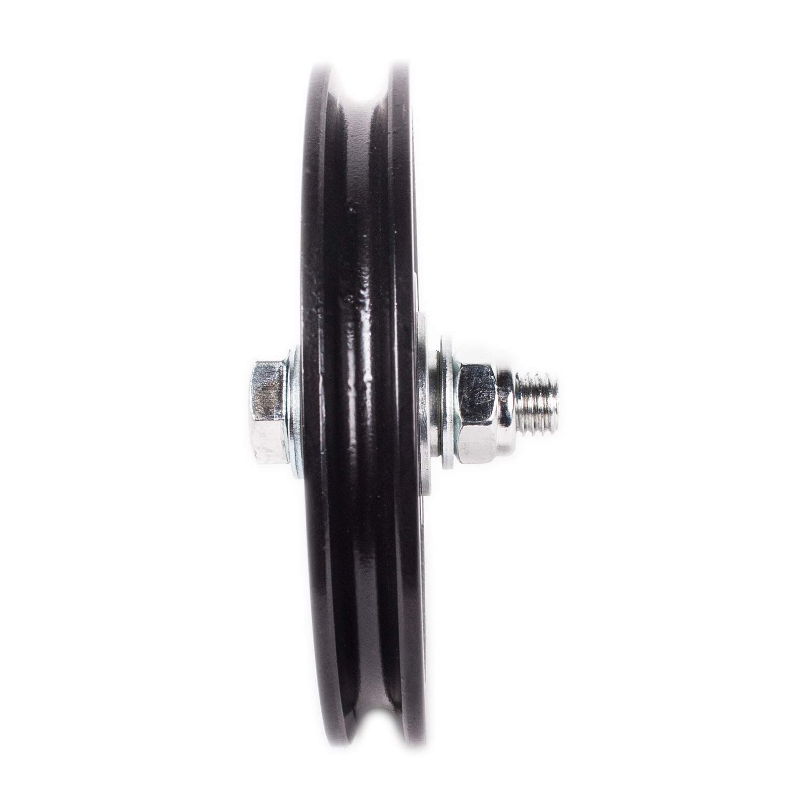 Puleggia con bullone in ghisa grigia Ø 140 mm per fune Ø 6 mm, portata 300 kg