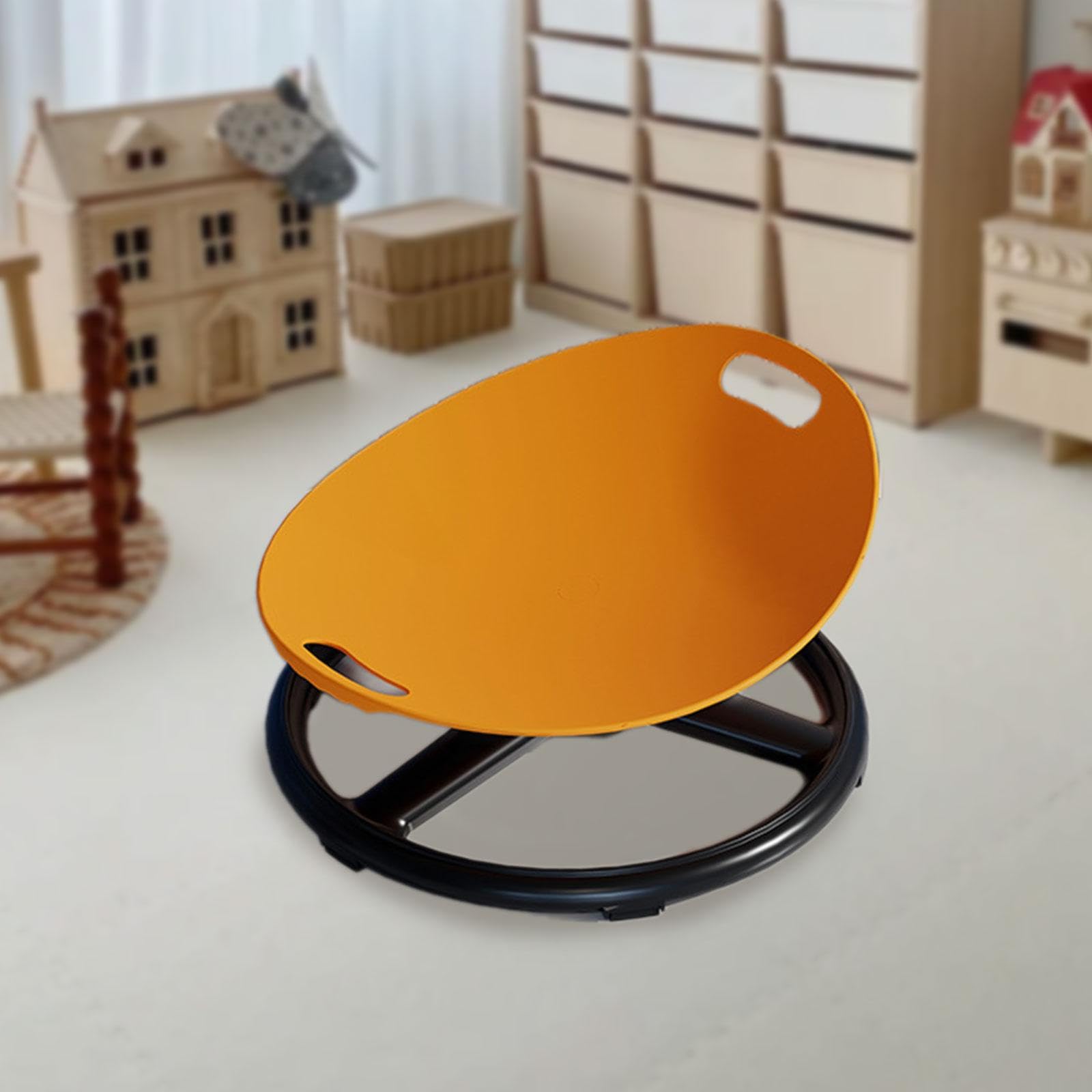 Drehstuhl für Kinder – Sensorisches Spielzeug, Stabil, Fördert Die Motorik, Rutschfester Drehsitz – Geschenk für Kinder (Jungen Und Mädchen), Orange