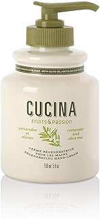 [Fruits & Passion] Cucina Coriander and Olive Tree Luxury Hand Cream, 5 Fl Oz - Premium Skin Care Made from First Cold Pre...