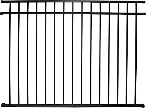 Weatherables Cypress - Kit de valla de aluminio para valla de patio trasero y jardín, fabricado con aluminio duradero con recubrimiento en polvo que