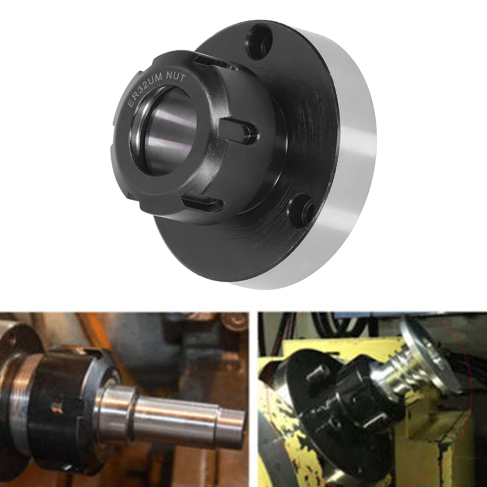 Mandril Portabrocas ER3280mm para Fresadora – Soporte de Pinza de Acero al Carbono con Agujero Recto, Recambiable y Compatible con Equipos de Mecanizado