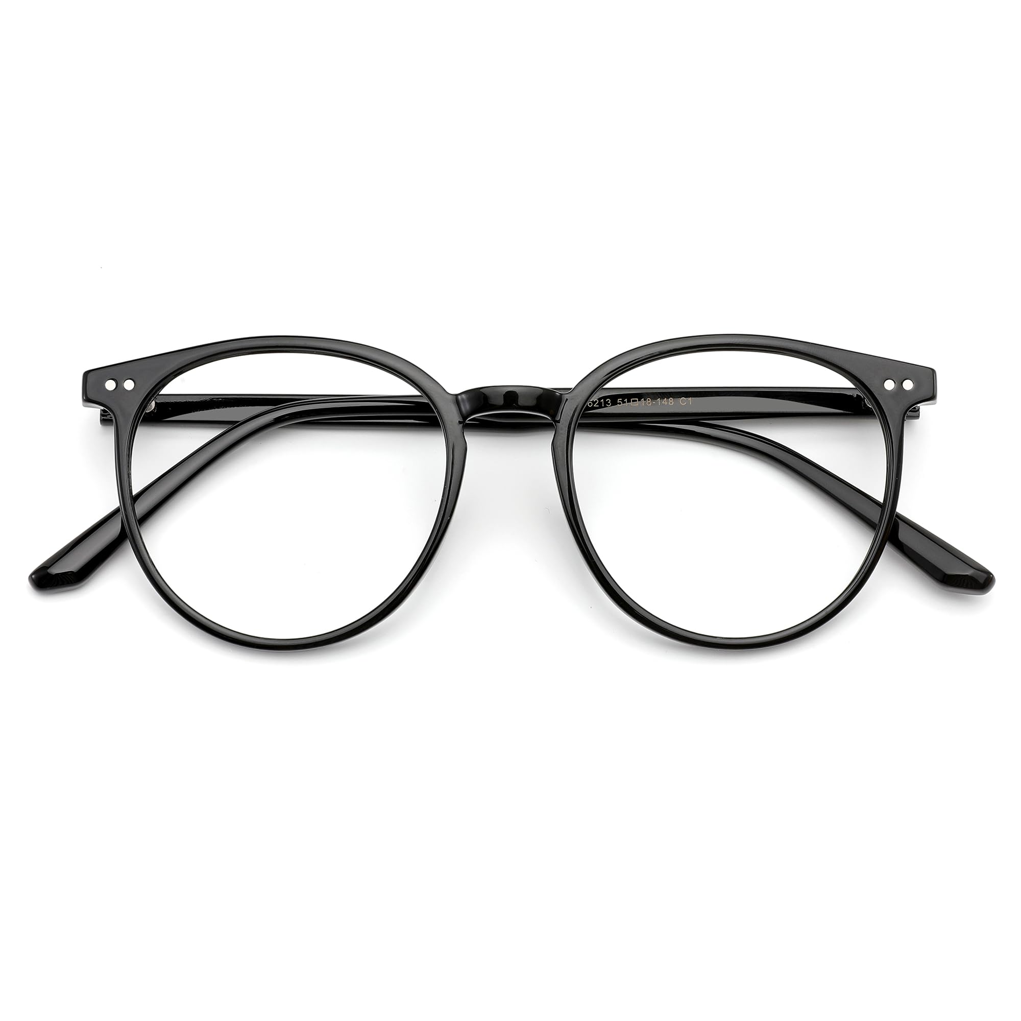 JFXQDR Round Blue Light Blocking Computer Glasses for Women Men | UV400 Protection, Anti Screen Fatigue & UV Glare, TV Phone Gaming Work Daily Use,