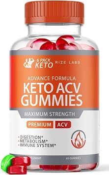 rize labs - 6 Pack Keto Advanced Formula ACV Gummies 60 Gummies