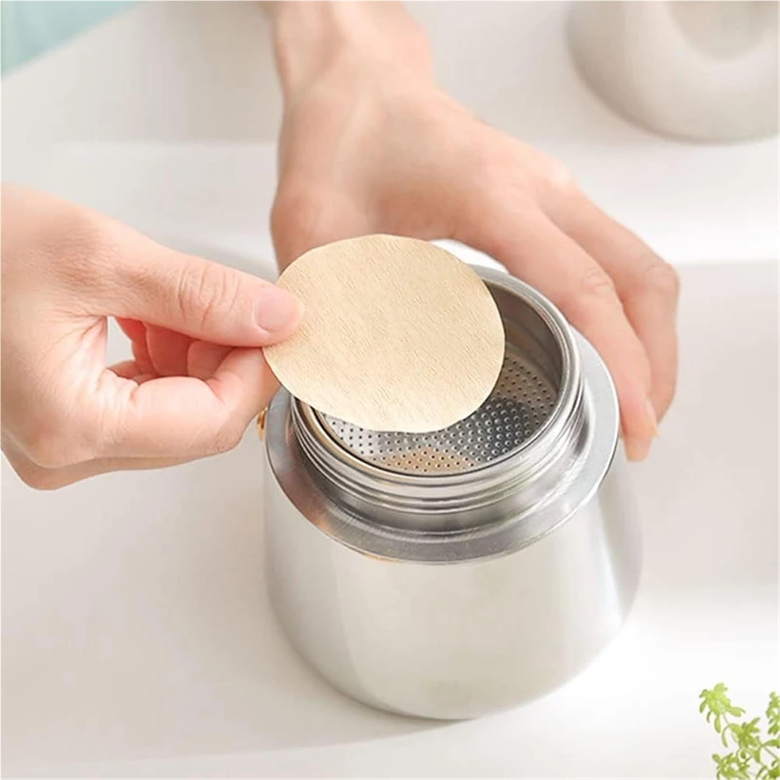 1500Pcs Kaffeefilter Papierfilter Runde Einweg-Kaffeepapierfilter Kaffee-Werkzeug Für Haushalt Wohnen(Coffee)